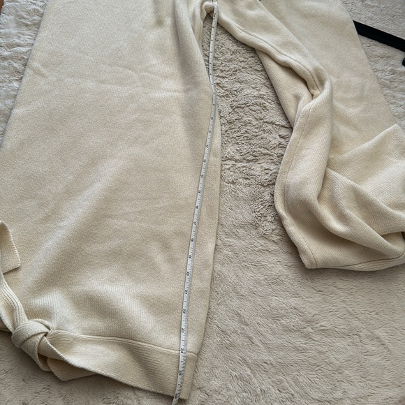 TIBI Cashmere Tie Lounge Ivory Sweatpants - Picture 8 of 8